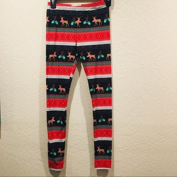 New Bundle of 2 Christmas leggings themed tights xs - Picture 2 of 10